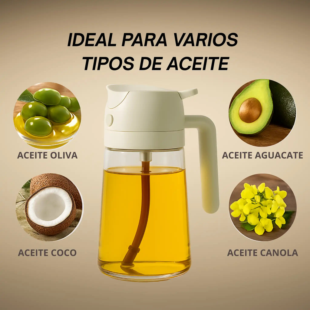 Olium™ Dispensador de Aceite 2 en 1 - Vierte y Rocia