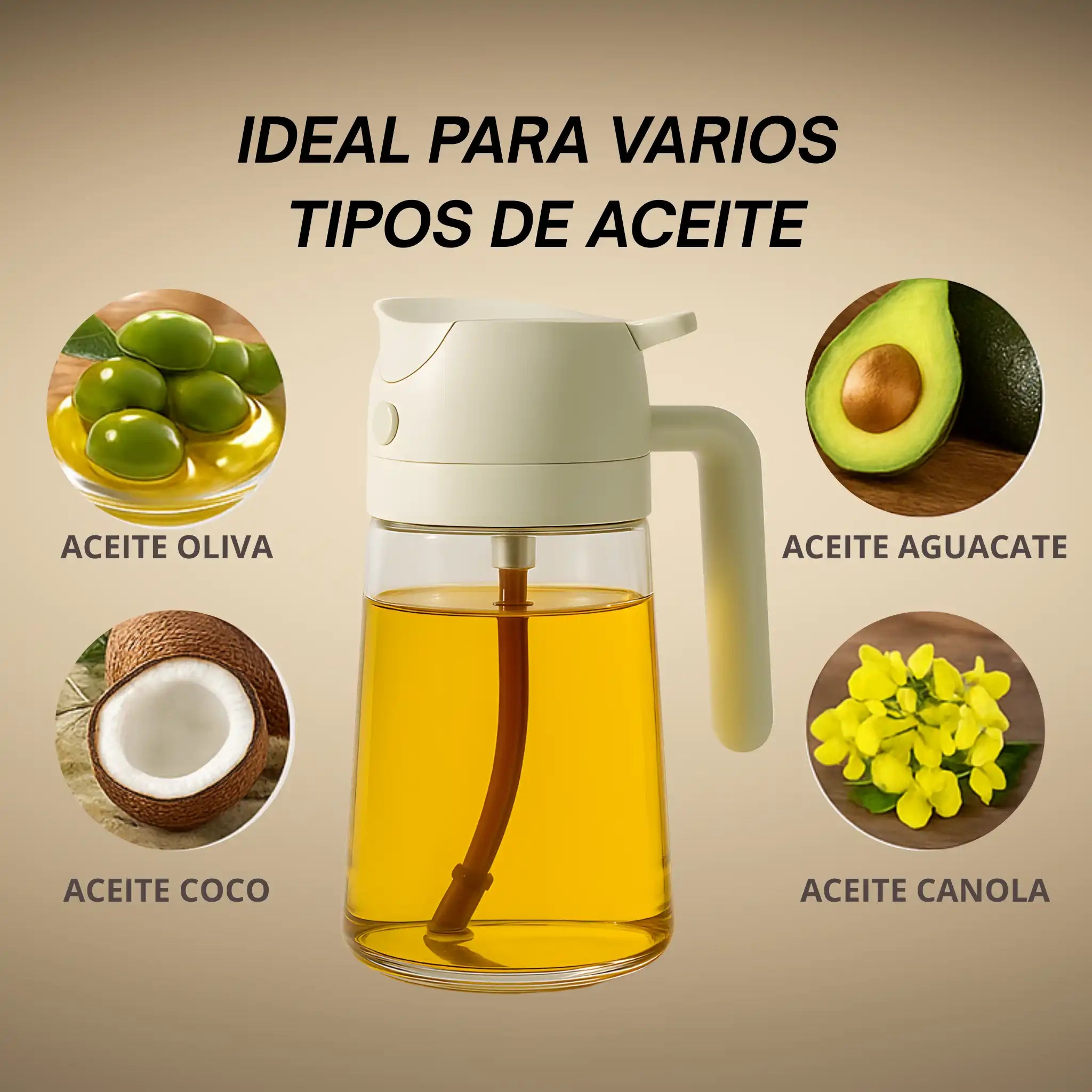 Olium™ Dispensador de Aceite 2 en 1 - Vierte y Rocia