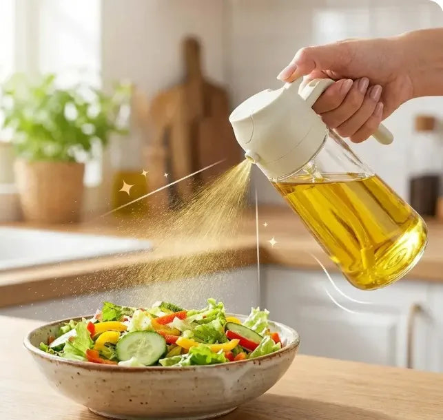 Olium™ Dispensador de Aceite 2 en 1 - Vierte y Rocia