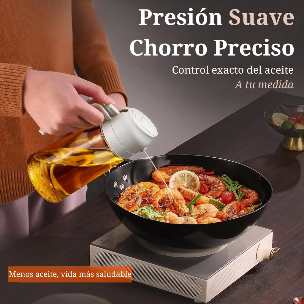 Olium™ Dispensador de Aceite 2 en 1 - Vierte y Rocia